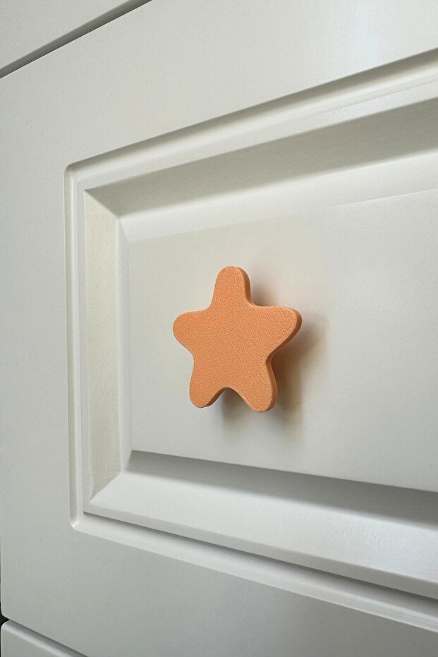 Orange Star Cabinet Handle-Modern and Durable Furniture Handle for Children's Room, Kitchen and Bathroom, Dy