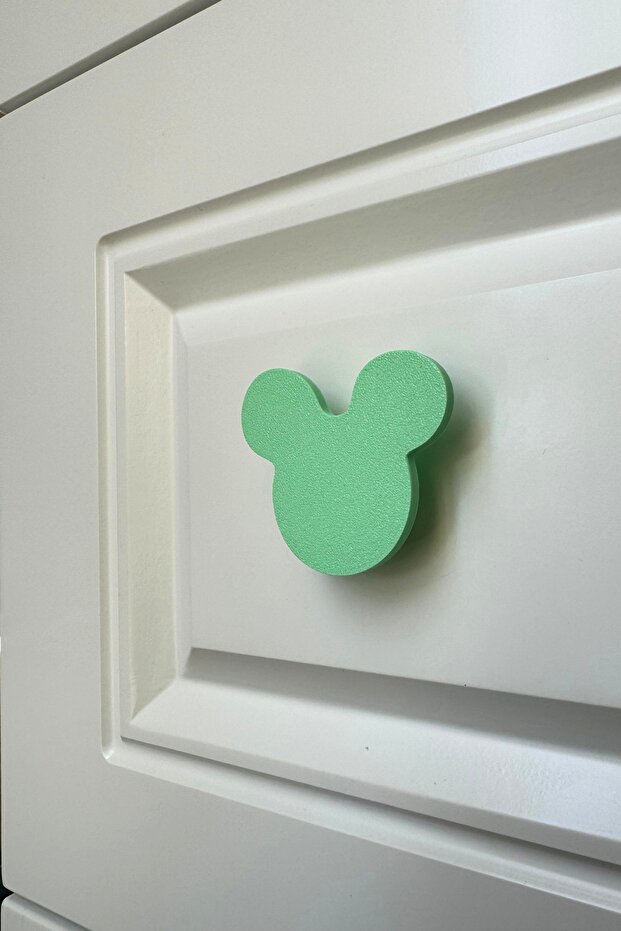 Green Mouse Cabinet Handle- Modern, Stylish and Durable Furniture Handle for Children's Room, Kitchen and Bathroom, Dh