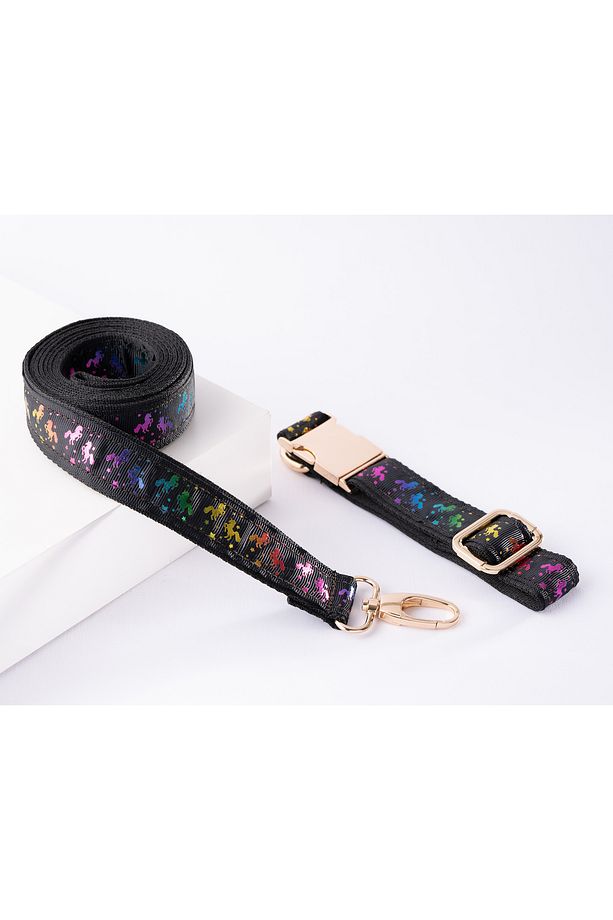 Unicorn Tasma Ve Gezdirme Kayışı Set. Ayarlanabilir Ebatta Köpek Tasması. Eni 2.5 Cm 4 RENK ŞEÇENEĞİ - 2