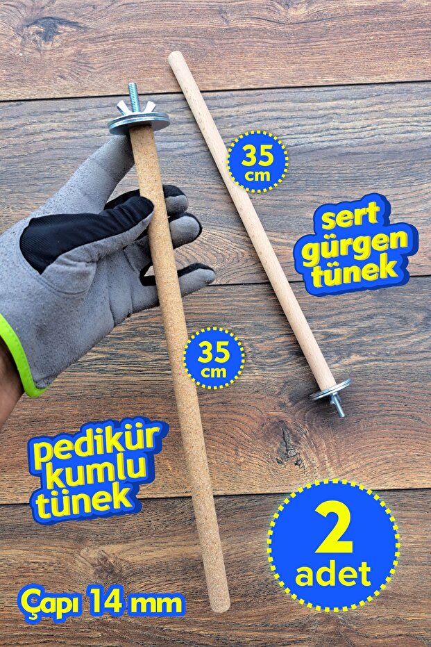 Venty 2-Pack Natural and Pedicure Sticks 35 cm / Ø 14 mm Sultan, Kakariki, Muhabbet, Forpus, Sevda, Cennet
