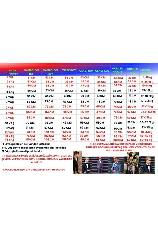 Takım Elbise Yelekli Gömlekli Set 1yaş-10yaş Lüpen - 6