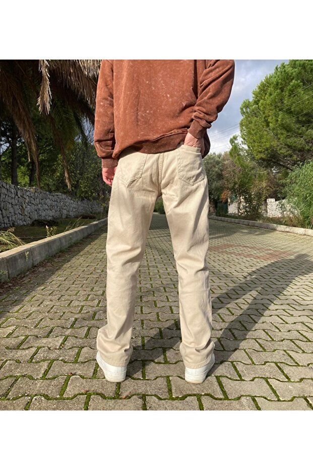Taş Rengi Baggy Pantolon - 3