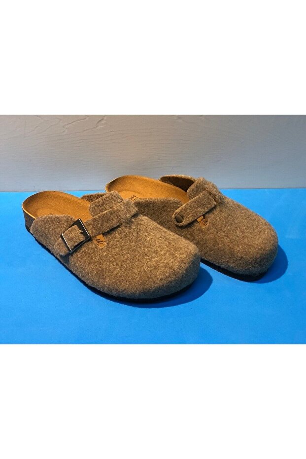 Mr. Buckle Model Felt Full Orthopedic Winter Sound Makmazev Slippers