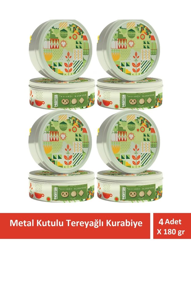 Butter Cookies with Metal Box 4 Pieces X 180 Gr