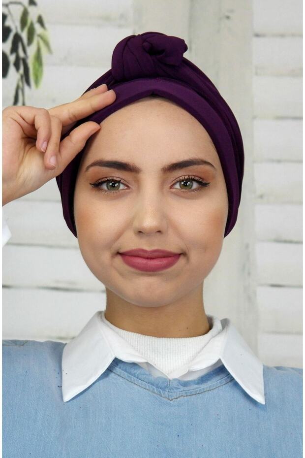 شال بونيه خارجي بلون سادة من دبي - 1