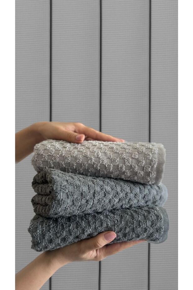 Shawl 100% Cotton Set of 3 Hand/Face Towels