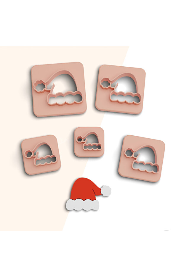 New Year's Hat - Polymer Clay Cut, Earring and Jewelry Mold, 5 Sizes, Ceramic Mold No:524