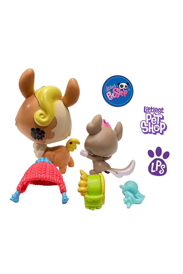 minişler oyuncak 2li set lisanslı nadir geyik ve koala miniş lps yaya ve softly - 2