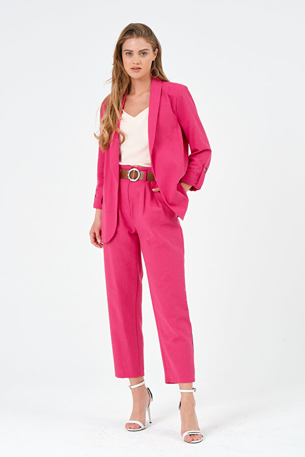 Keten Blazer Ceket - 3