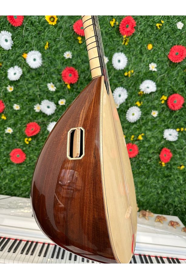 Uzun sap tam profesyonel ceviz bağlama +soft Case kılıf ve aksesuar tel takımı - 6