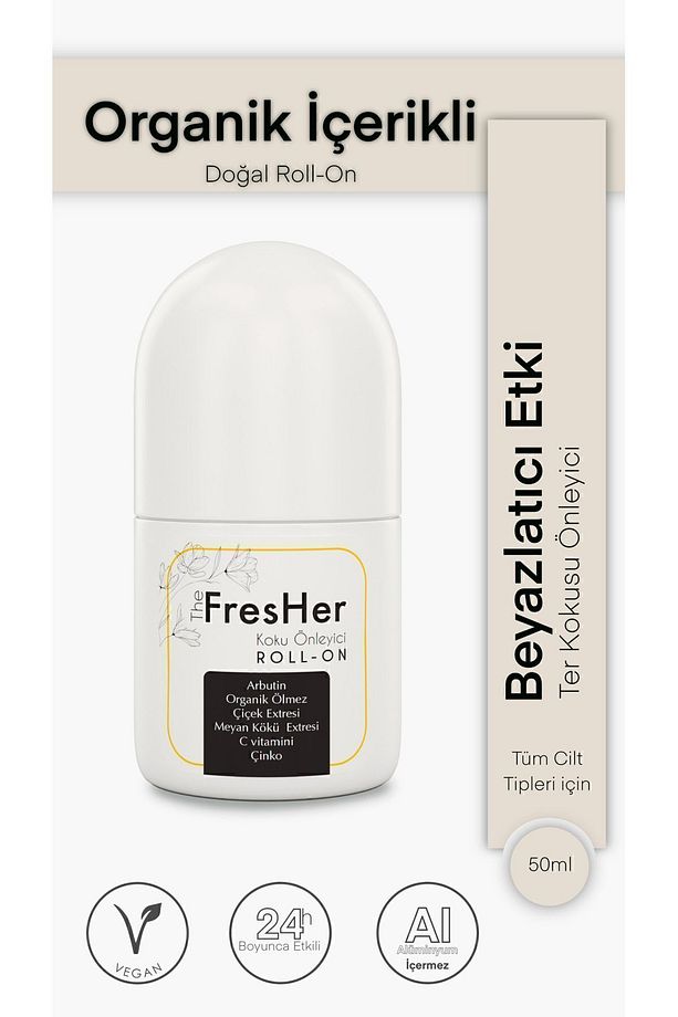 Ter Kokusu Önleyici ,beyazlatıcı & Leke Bırakmayan Doğal Roll-on 50 ml - 1