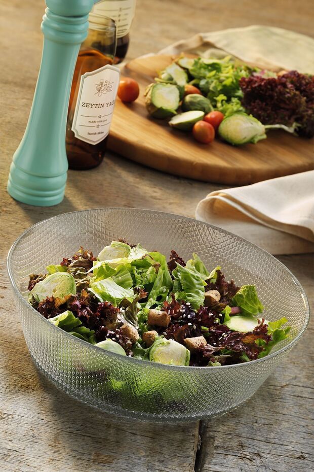 Azura Large Size Glass Salad Bowl 22 cm