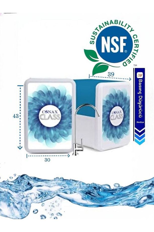 Class Su Arıtma Cihazı, Tak Çevir Filtre Sistemi, Nsf Onaylı, 12 Lt Tank - 1