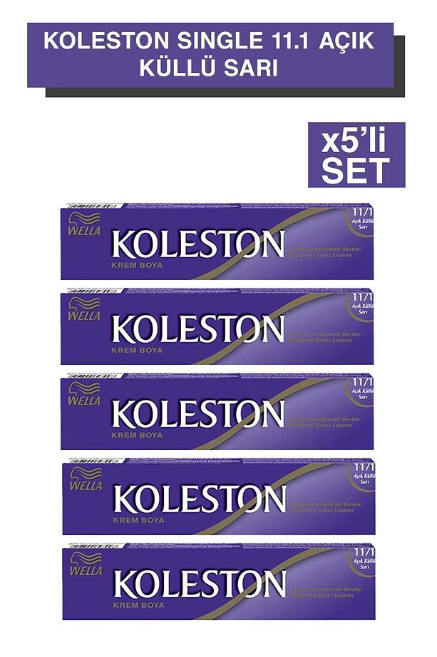 Koleston Single Tüp Boya 11/1 Açık Küllü Sari x5'li Set - 1