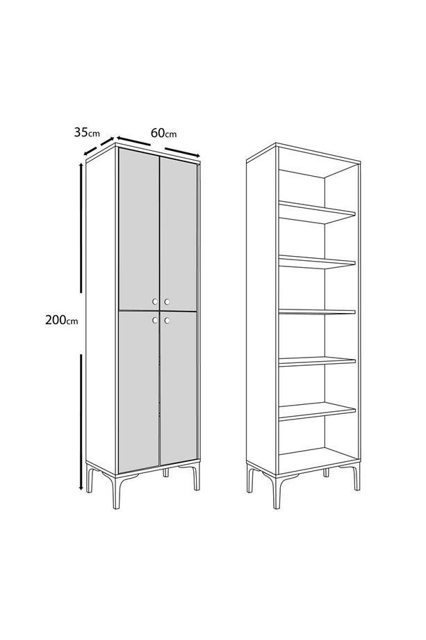 Paris Ayakkabılık,kiler,mutfak Erzak Çok Amaçlı Dolap(%100MDF) - 9