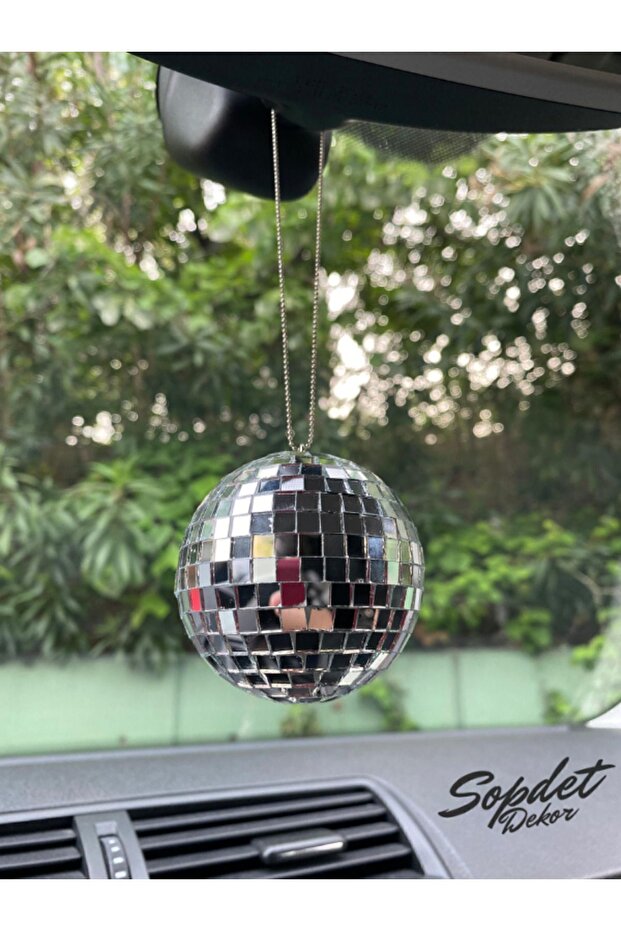 Disco Ball Rearview Mirror Ornament - 6 cm - Car Ornament
