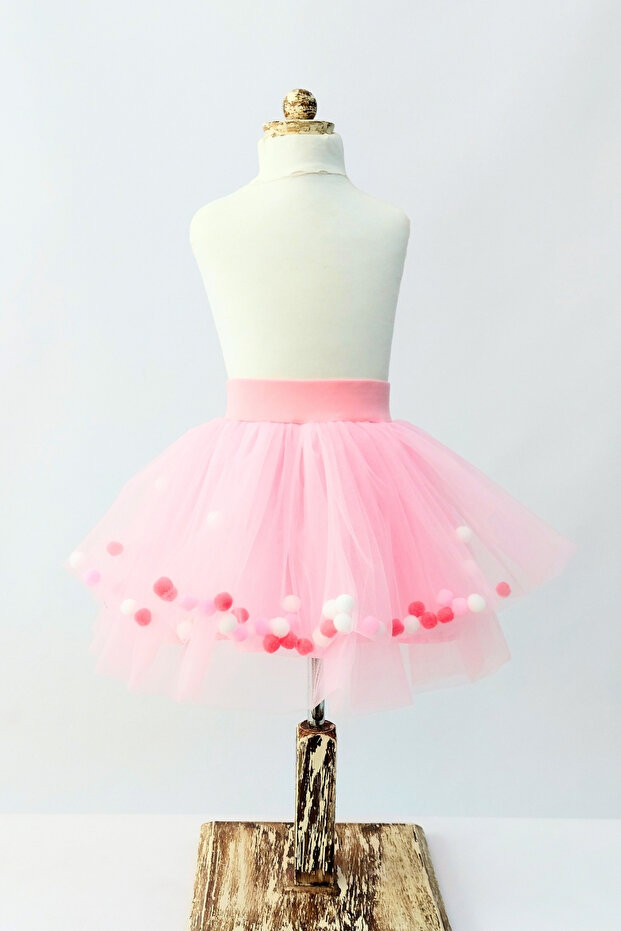 Girl's Pompom Tutu Skirt / Pompom Tutu Skirt
