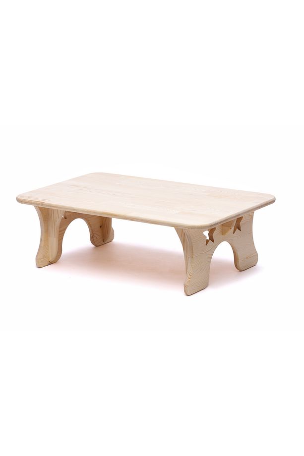 Doğal Ahşap Masif Yer Sofrası 4 Farklı Boyda. Dikdörgen Model 80x51 Cm - 1