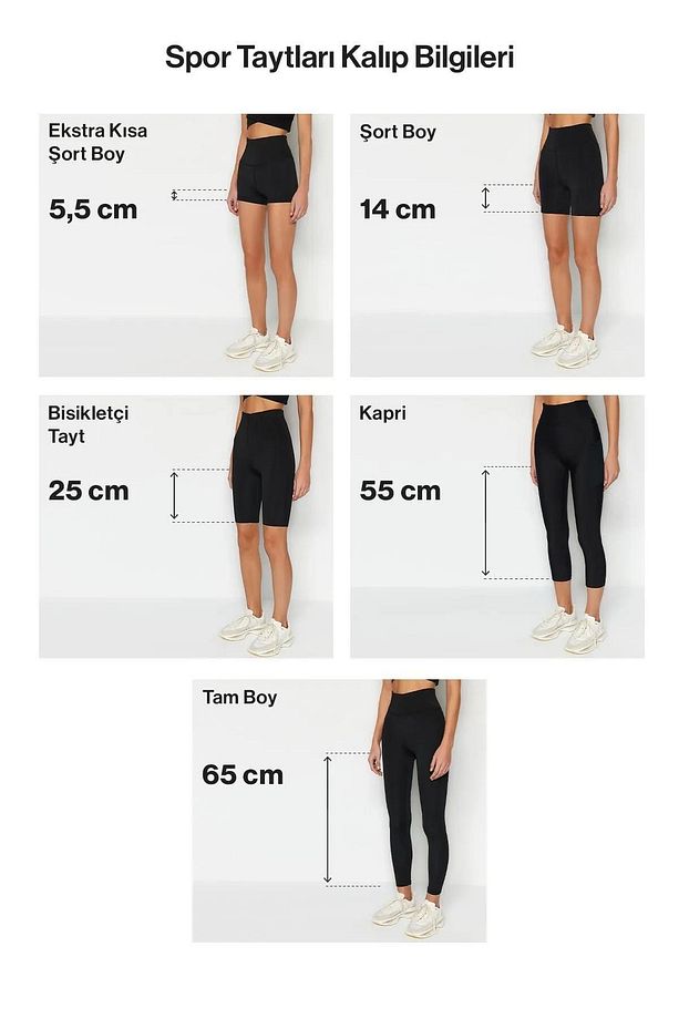Yüksek Lastik Bel Spor Şort Tayt 9408 Siyah - 7
