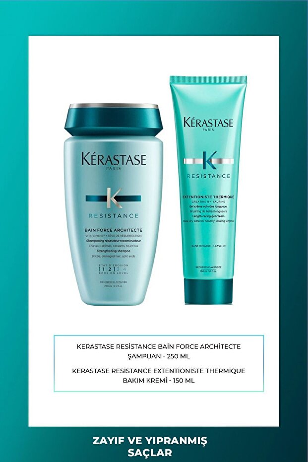 Kérastase Resistance Extentioniste Onarıcı Şampuan 250 ml & Saç Kremi 150 ml - 1