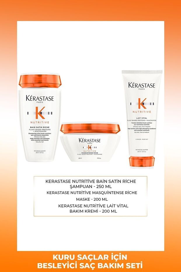 Kérastase Kuru Saçlar için Nem Seti -Bain Magistral Şampuan 250 ml + Krem 200 ml + Maske 200 ml - 1