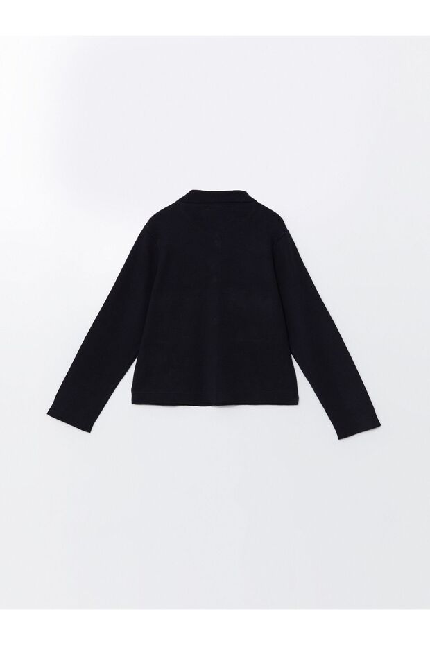 Gömlek Yaka Kadın Triko Hırka - 6