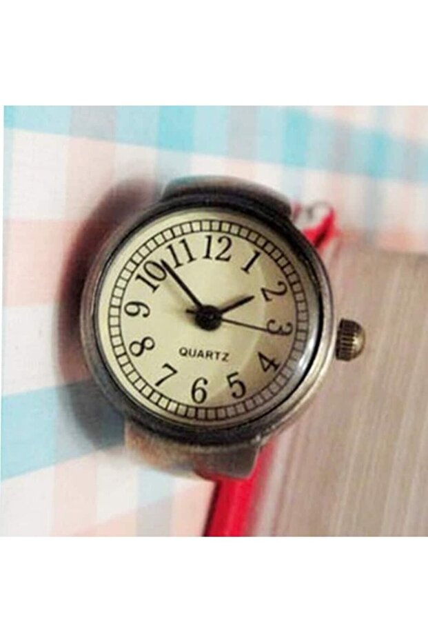 خاتم ساعة صغير بأرقام رومانية، ساعة إصبع، ساعة حلقة صغيرة - 8