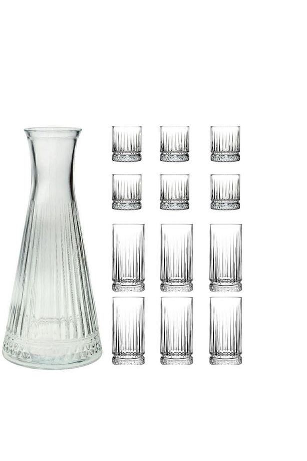 13 Parça Elysia Meşrubat , Su Bardağı Seti ve Karaf, Saksı - 1