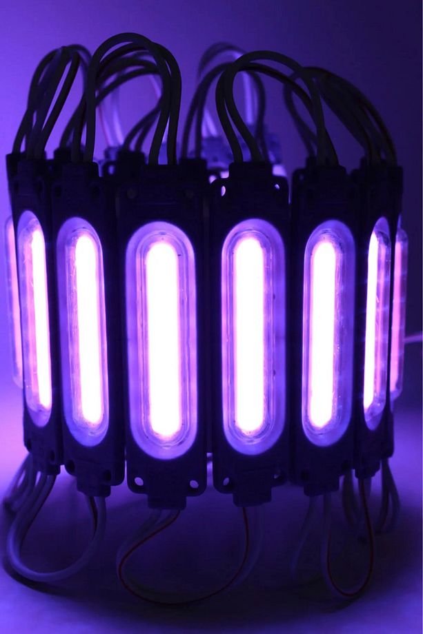 Demir Led - Cob Led Modül Lensli 2 Watt 12 Volt Mor (10 ADET) - 4