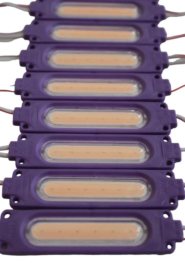 Demir Led - Cob Led Modül Lensli 2 Watt 12 Volt Mor (10 ADET) - 2