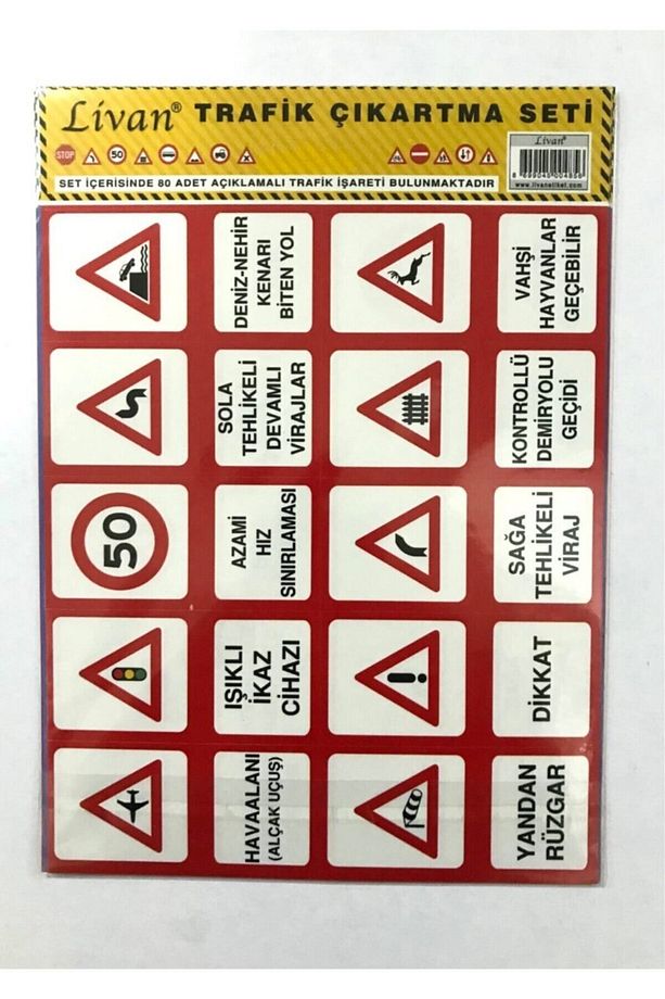 Trafik Levhaları Çıkartma Seti - 1