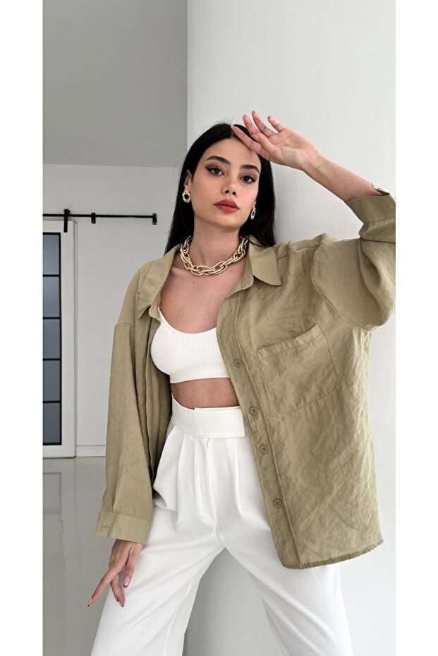 Shirt with off shoulder detail