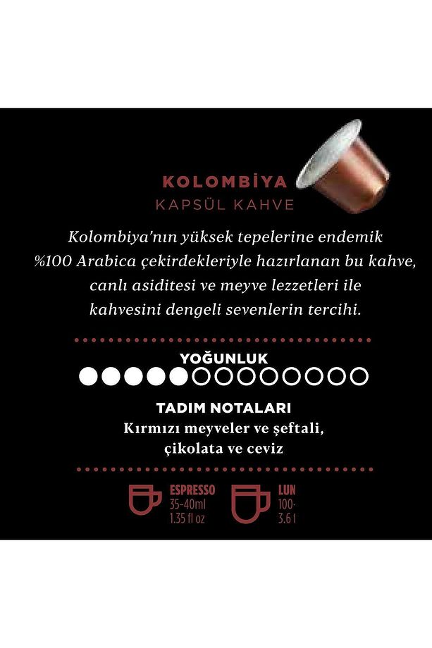 Kolombiya Kapsül Kahve 10'lu Kutu - 3