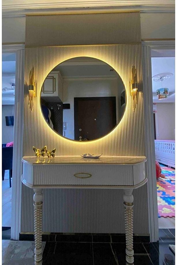 Pilli Duvar Aplik Pilli Duvar Aplik Aydınlatma Gold Led Duvar Lambası - 6