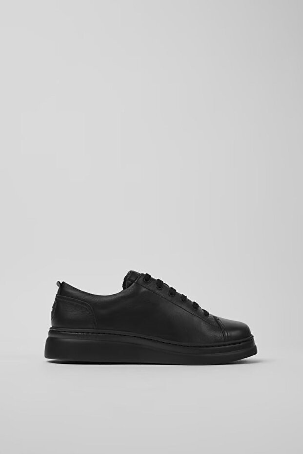BlacK Cotton and Leather Women's Casual Shoes - K 200508 -042