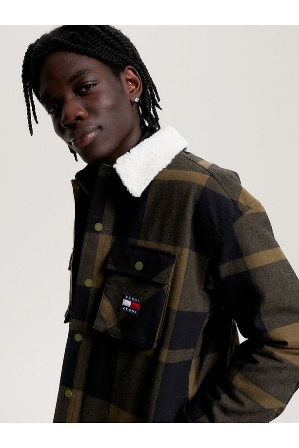 TJM CHECK SHERPA LINED OVERSHIRT - 4