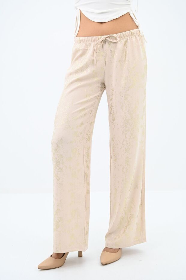 Women's Foiled Printed Palazzo Trousers 6272-24