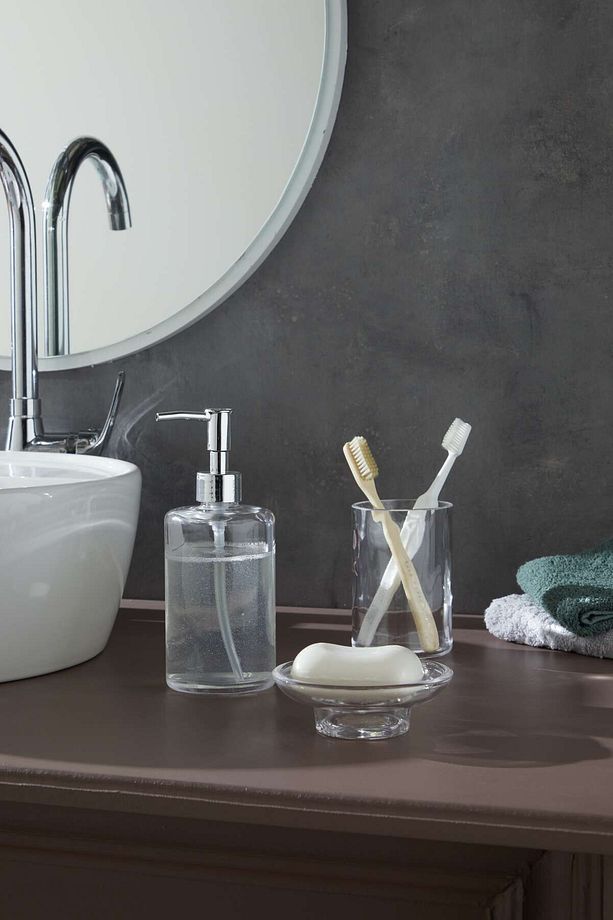 Selen Concept Clean Model El Yapımı Cam Banyo Seti 3'lü Takım - 1