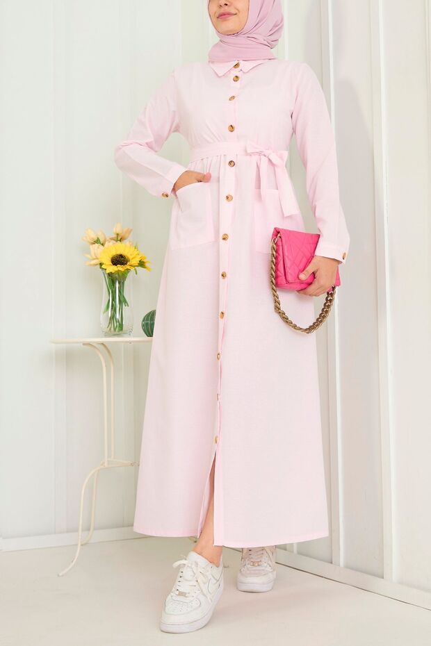 11425-POWDER Rochie - 3