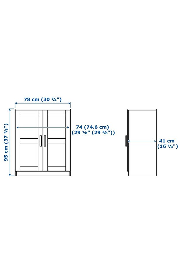 büfe, cam-beyaz, 78x95 cm - 4