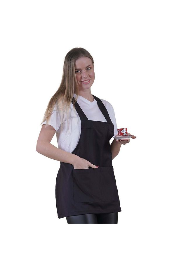Lacivert Çift Cepli Basic Çok Amaçlı Önlük Apron Şef Barista Ressam İşçi  Mutfak Önlüğü - 6
