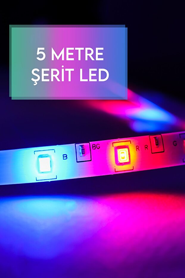 Kumandalı Rgb Şerit Led 5 Metre - 3