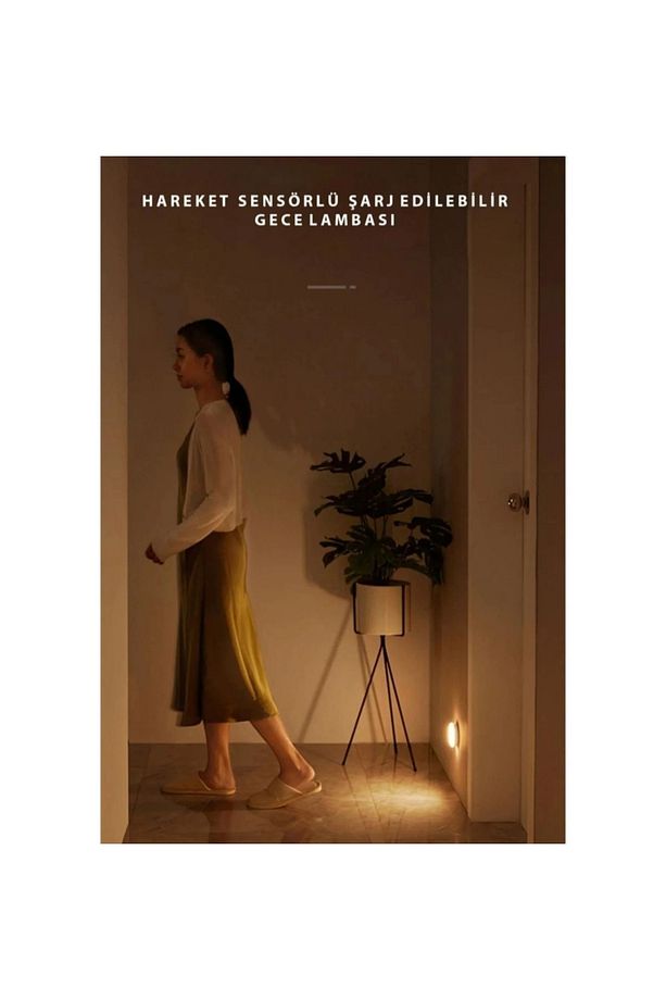 Hareket sensörlü şarjlı yapışkanlı 2adet dekoratif led lamba merdiven-giysi dolabı-çalışma masası - 3