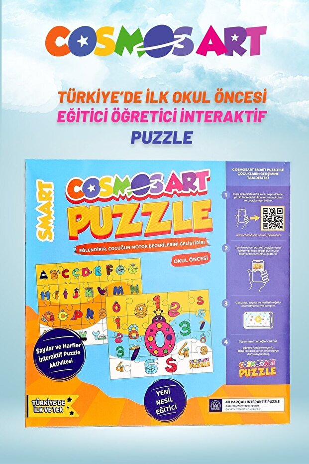 Children's 2-Piece Smart Puzzle - Letters - Numbers