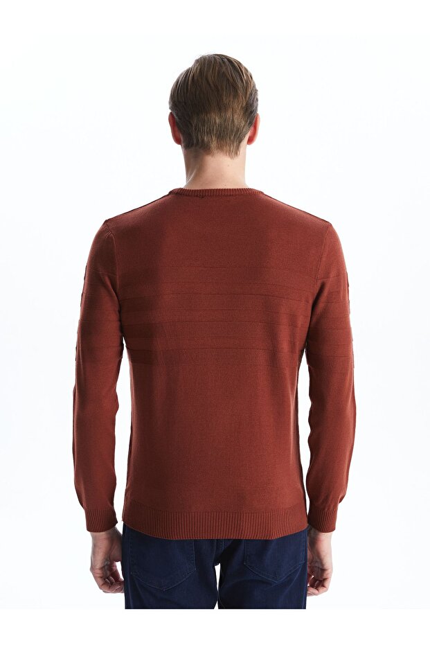 Strickpullover für Herren – Langarm, Rundhalsausschnitt - 5