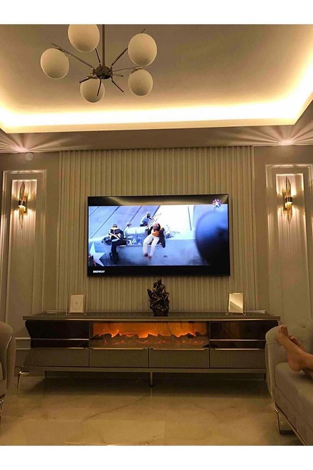 Pilli Duvar Aplik Pilli Duvar Aplik Aydınlatma Gold Led Duvar Lambası - 5