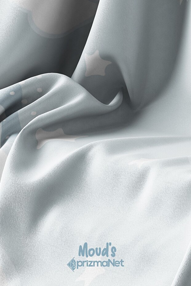 رباط إضافي مطبوع رقميًا من الجلد السويدي - نمط القمر والسحابة، جناح واحد - 8