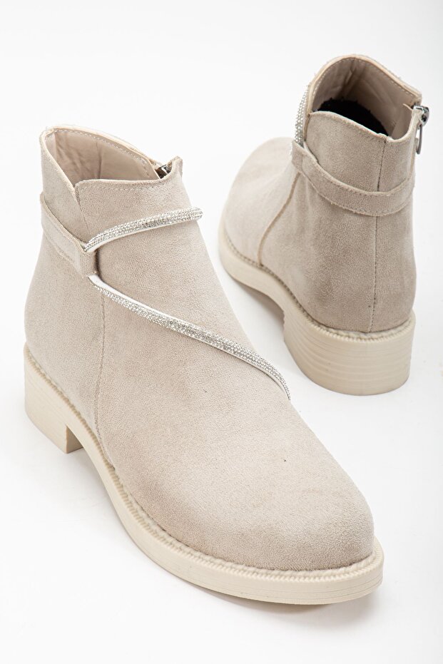 Stone Rope cipzáras velúr rövid sarkú csizma - női - 1