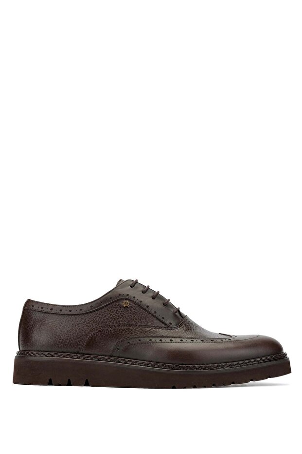 Men's Genuine Leather Brown Casual Shoes