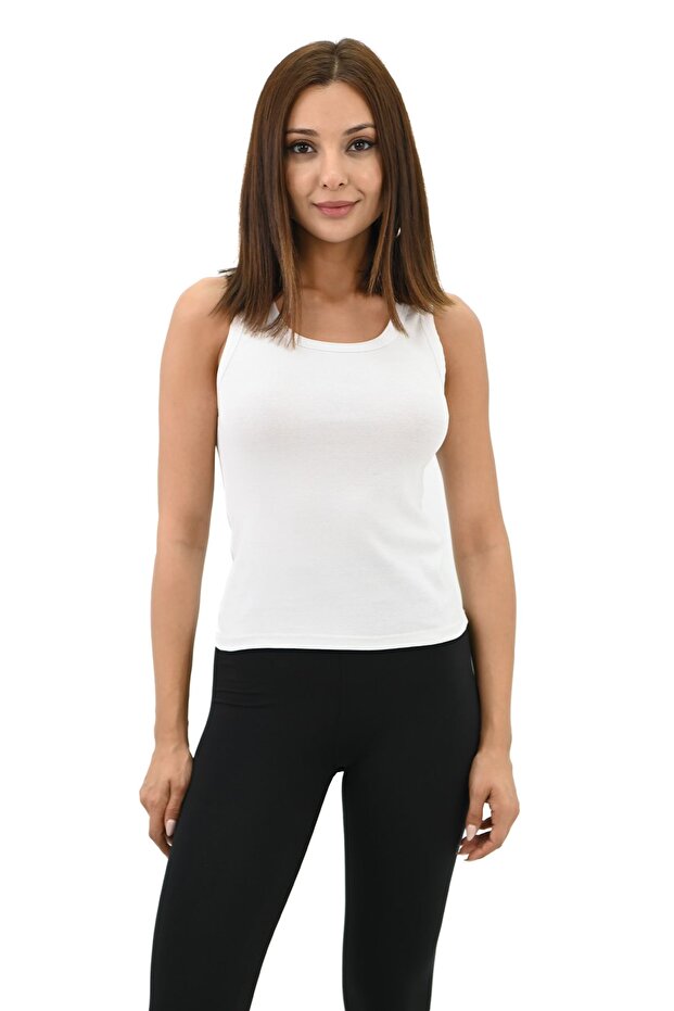 Women's U-Neck Sleeveless Blouse 1791-25